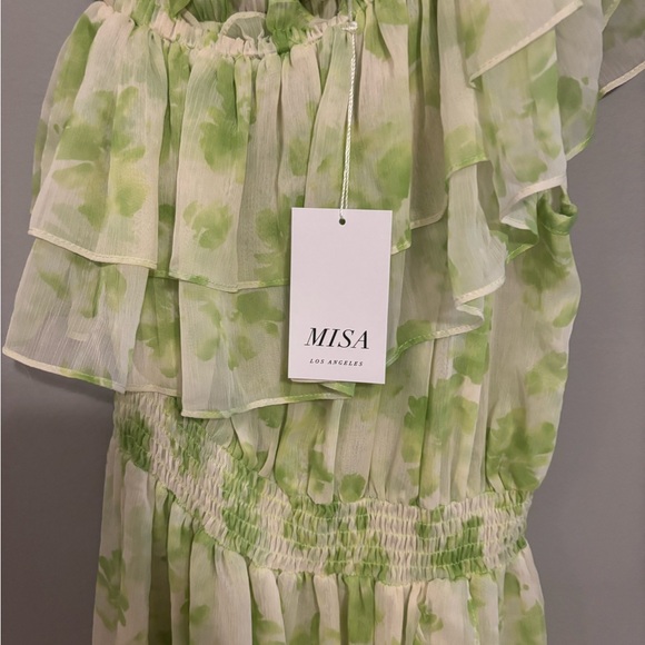 Misa Los Angeles Rumi Dress in Honeydew Blossom Size Large NWT - Picture 6 of 8
